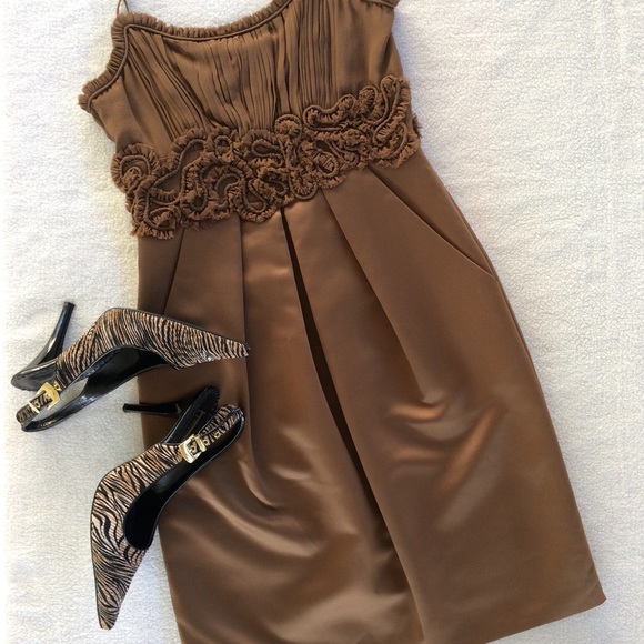 BCBGMaxAzria Dresses & Skirts - 🔸BCBGMAXAZRIA Bronze Party/Cocktail Dress